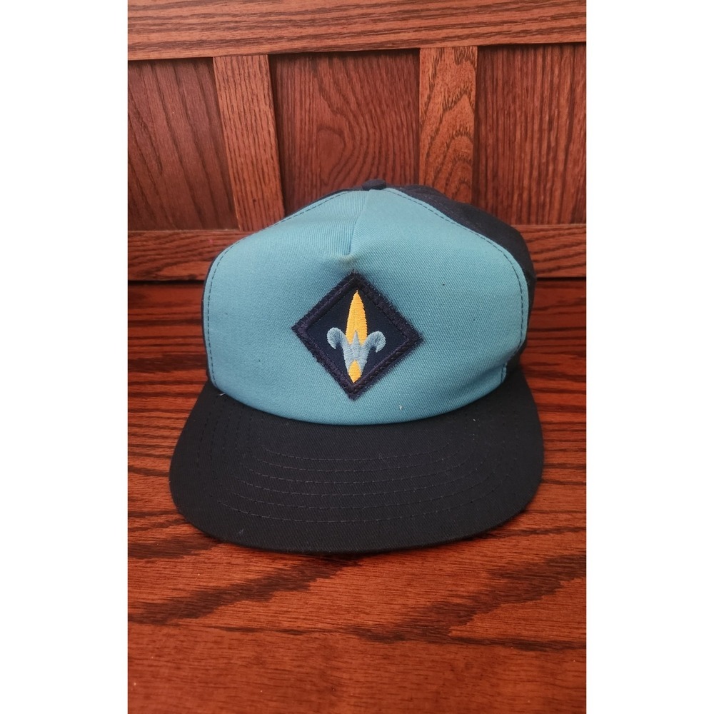 Vintage Boy Scouts Webelos Hat Cap Men SnapBack Blue Made In USA